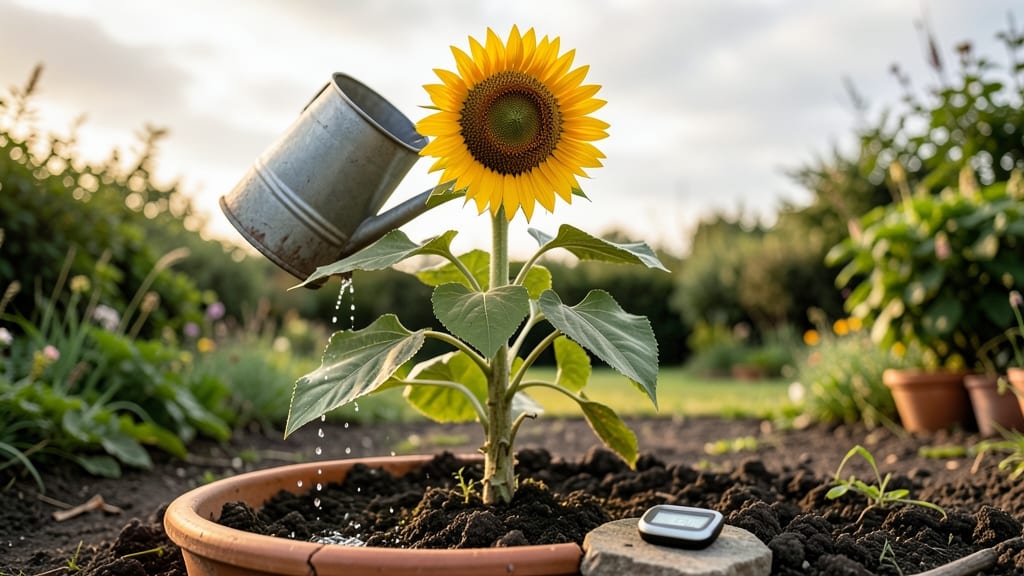 Watering Sunflower Plants: Deep Soak Secrets for Towering Growth Without Flopping