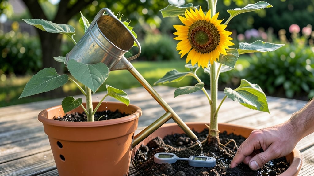 How Often to Water Sunflowers in Pots: Soil-Drying Test for Perfect Growth