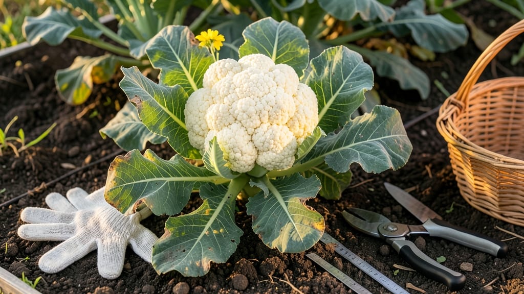 How to Know When Cauliflower Is Ready to Pick: Curds Tight, Green Stems Shrink, No Yellowing