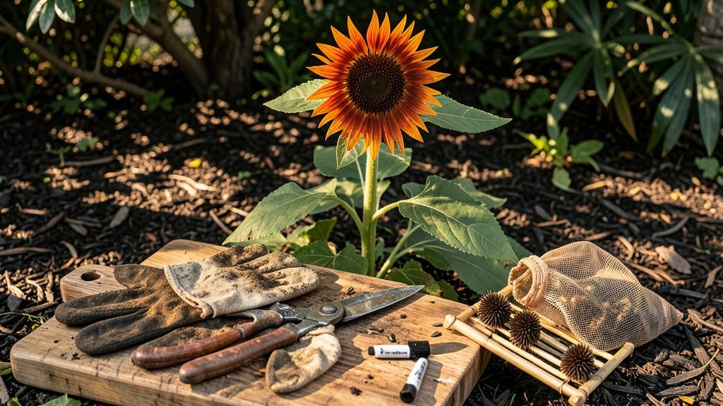 How to Harvest Mexican Sunflower Seeds: When Heads Turn Brown and Shatter-Proof Collection